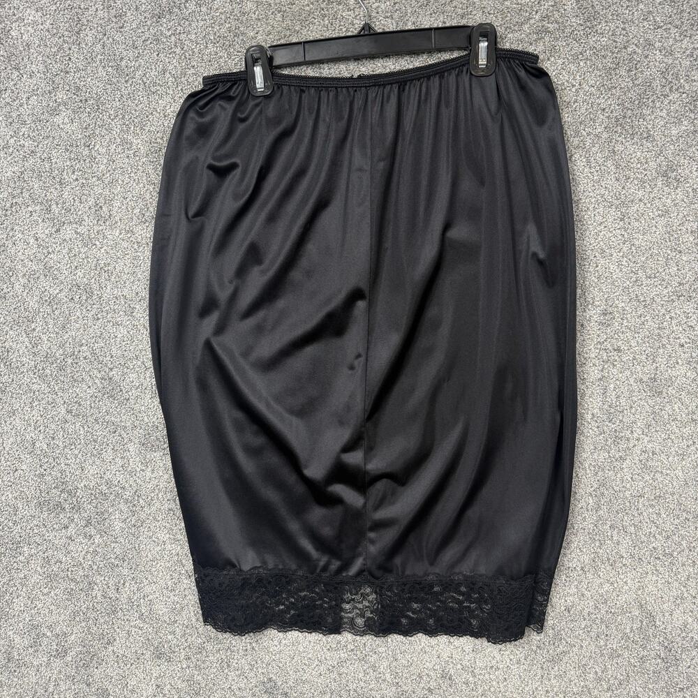 Vintage Y2K Sears Half Slip Skirt 2X Floral Lace Dark Romantic Goth Fairy Grunge
